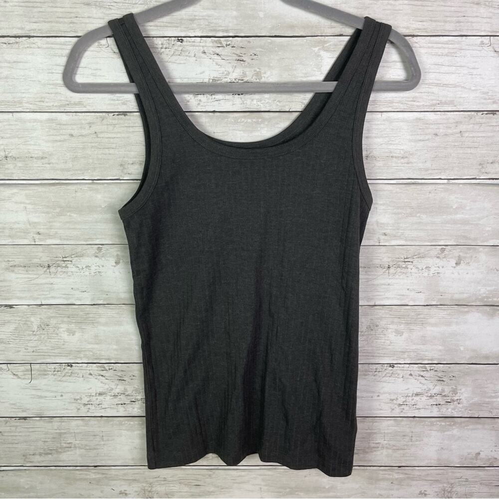 Aerie Ribbed Knit Tank Top Charcoal Size Medium